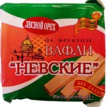 Вафли, 95 г Невские на фруктозе лесной орех